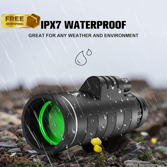 High Definition Monocular Telescope Wildlife Hunting Camping Travelling Adapter - Picture 7 of 7